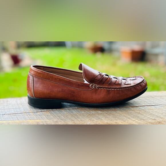 Johnston & Murphy Men’s Classic Cresswell Woven Venetian Loafer in Tan. Size 9M. - Picture 3 of 7